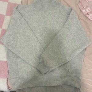 Aerie Light Gray Mockneck Sweater
